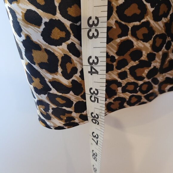 Ambrielle Womens Leopard Print Nightgown With Lace Trim 1X Polyester Blend - Picture 8 of 9